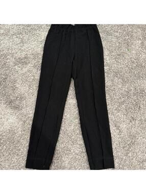 Anthropologie Black Slim Fit Pants with Ankle Zippers, Size XS